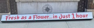Vintage "Fresh as a Flower" Lighted Advertising Sign 