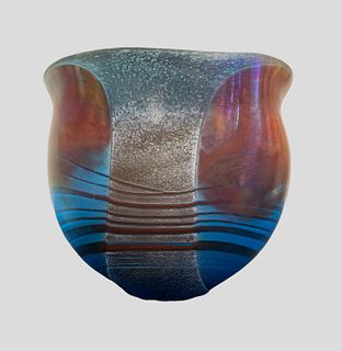 Signed ROBERT COLEMAN 2001 Art Glass Vase