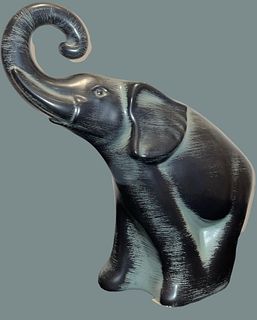 1950s HAEGER Ceramic Elephant Statue 