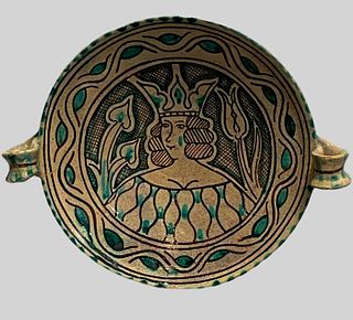Signed ORIVETO Italian Ceramic Handled Bowl of Royalty 
