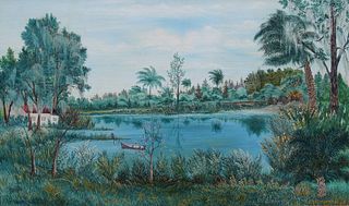 Rynhold J. Klomhaus (20th C.) "Morel Lake" Florida