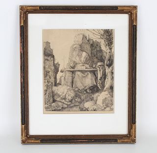 Saint Jerome by Amand-Durand after Albrecht Durer