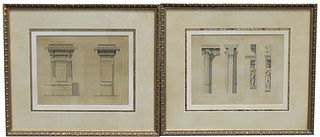 Pair of Antique Architectural Engravings