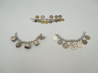 Group of (3) Charm Bracelets.