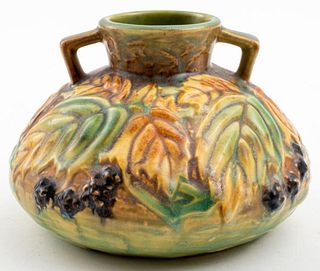 Roseville Blackberry Ceramic Amphora, 1930s