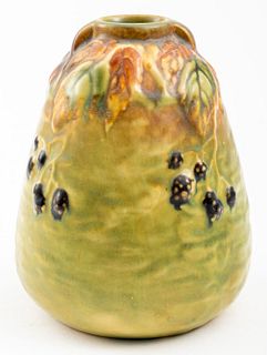 Roseville Blackberry Ceramic Vase, 1930s