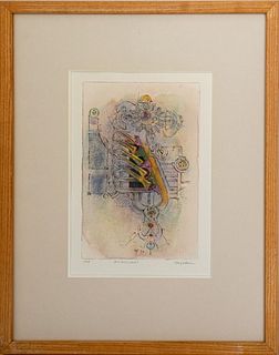 Karl Hagedorn "All Hallows" Hand-Colored Etching