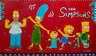 Lisa Grubb "The Simpsons" Acrylic on Canvas