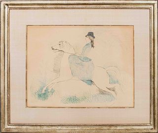 Marie Laurencin Lithograph of Lady Rider on Horse