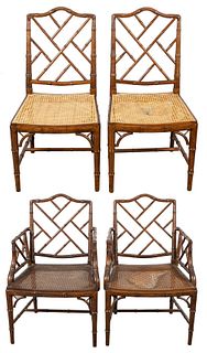 Modern Faux Bamboo Chairs, 4
