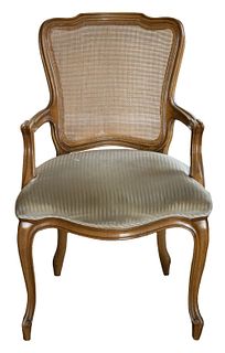 Louis XV Style Caned Armchair
