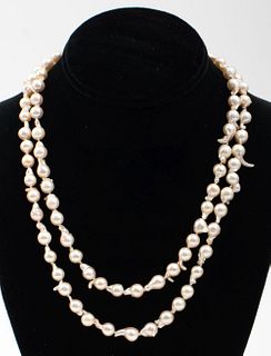 40.5" 7.5mm Baroque Cultured Pearl Necklace