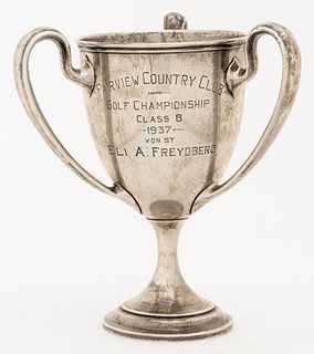 Gorham Sterling 3 Handled Trophy 1937
