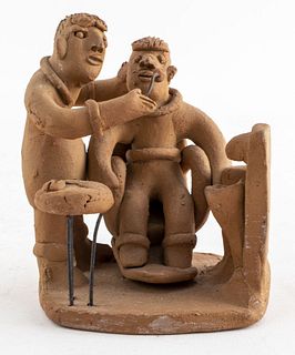 Luis Antonio, Dentist at Work, Ceramic Sculpture