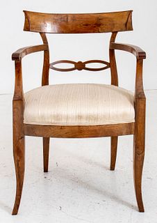 Italian Neoclassical Style Fruitwood Armchair