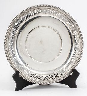 Arrowsmith Sterling Plate w/ Reticulated Border