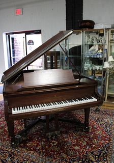 Steinway And Sons Model M Mahogany Piano.