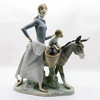 Woman With Girl & Donkey 1004666 - Lladro Porcelain Figurine