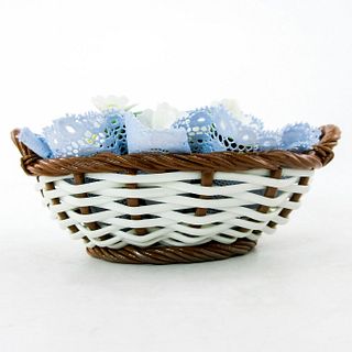 Small Oval Basket 1001552 - Brown - Lladro Porcelain Basket