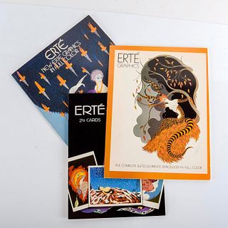3 Books: Erte Graphics and Cards