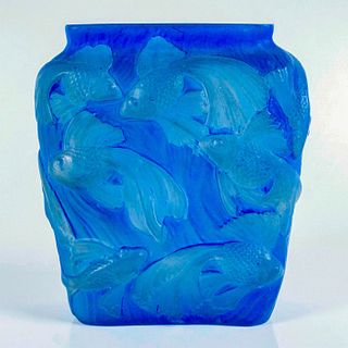 Art Deco Consolidated Phoenix Art Glass Vase Koi Gold Fish