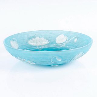 Vintage Consolidated Phoenix Glass Console Bowl, Lily