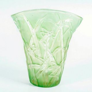 Deco Consolidated Phoenix Art Glass Vase with Grasshoppers