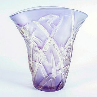 Rare Consolidated Phoenix Art Glass Vase with Grasshoppers