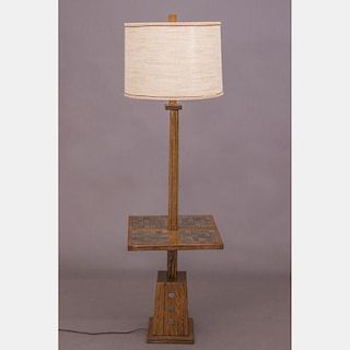 An A. Brandt Ranch Oak Floor Lamp, 20th Century.
