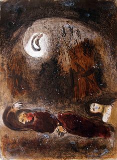 Marc Chagall - Ruth at the Feet of Boaz