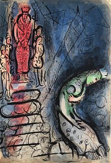 Marc Chagall - Ahasuerus Sends Vashti Away