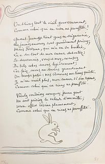 Henri Matisse (After) - Rabbit from Poeme de Charles D Orleans