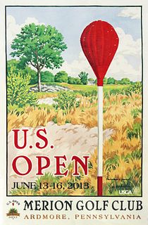Lee Wybranski - 2013 U.S. Open Merion Golf Club Poster