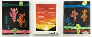 Dylan Marcado - Three Desert Paintings
