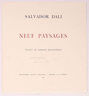 Salvador Dali - Hand Signed Cover Sheet for "Neuf