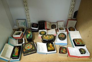 (18) Russian Lacquer Boxes.