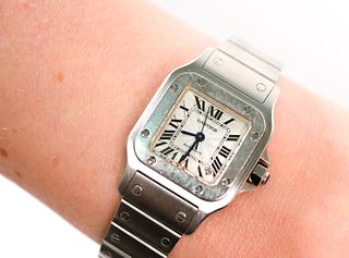 Cartier Santos Automatic Silver Dial Watch