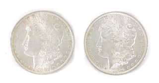 Group, Two 1884 Morgan Silver Dollars