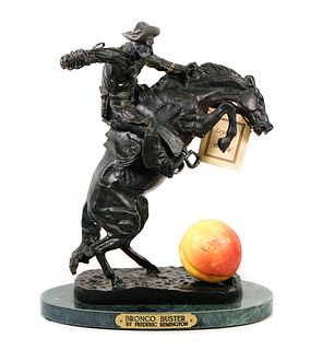 After Frederic Remington, Bronco Buster, Bronze