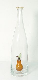 Attr. Martinuzzi Glass Vase w/Pulegoso Glass Fruit