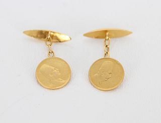 Pair of Gold Coin Cufflinks