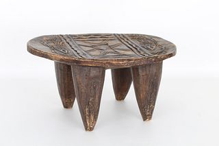 Nupe Ppl Four Legged Stool - West Africa