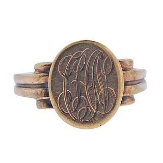Antique 14k Gold Signet Ring
