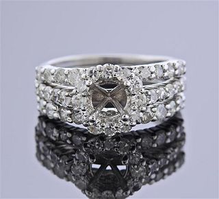 14k Gold Diamond Bridal Wedding Ring Mounting