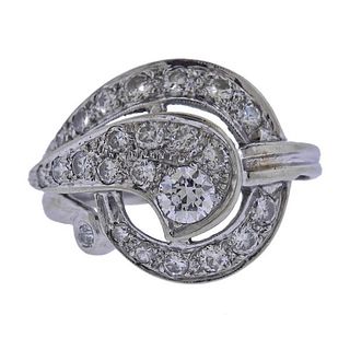 Midcentury 14k Gold Diamond Ring