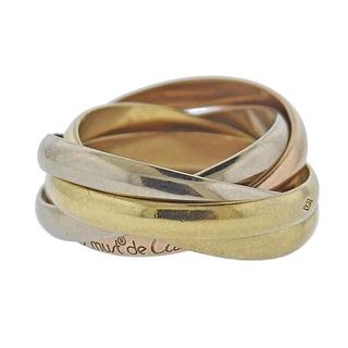 Cartier Trinity 18k Gold Rolling 5 Band Ring 