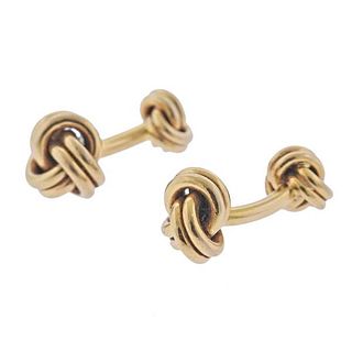 Tiffany &amp; Co 14k Gold Knot Cufflinks