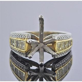 J. B. Star Gold Platinum Diamond Engagement Ring Setting