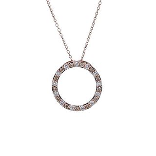 Kallati Gold Diamond Pendant on 14k Gold Necklace