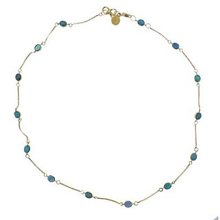 Dominique Cohen 18k Gold Opal Station Necklace 